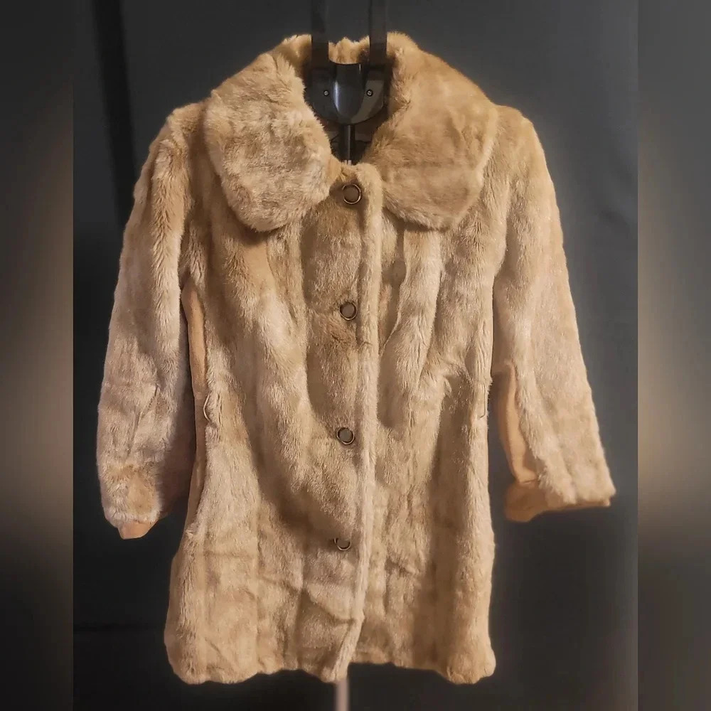 Vintage London Leathers Faux Fur Coat